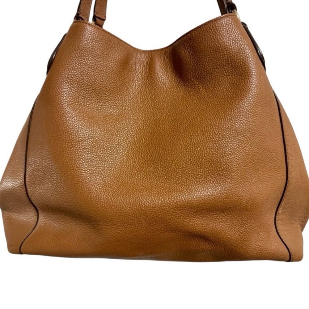 Coach Edie Brown Pebbled Leather Bag - Picture 2 of 9
